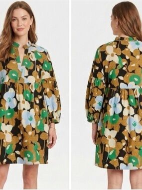 Who What Wear Multicolor Abstract Print Cotton Tunic